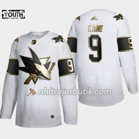 Barn Ishockey San Jose Sharks tröja Evander Kane 9 Adidas 2019-20 Golden Edition Vit Authentic